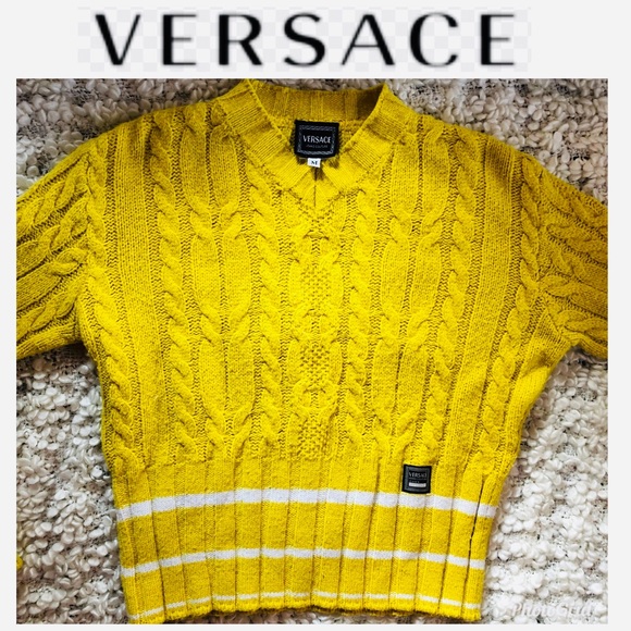 yellow versace sweater